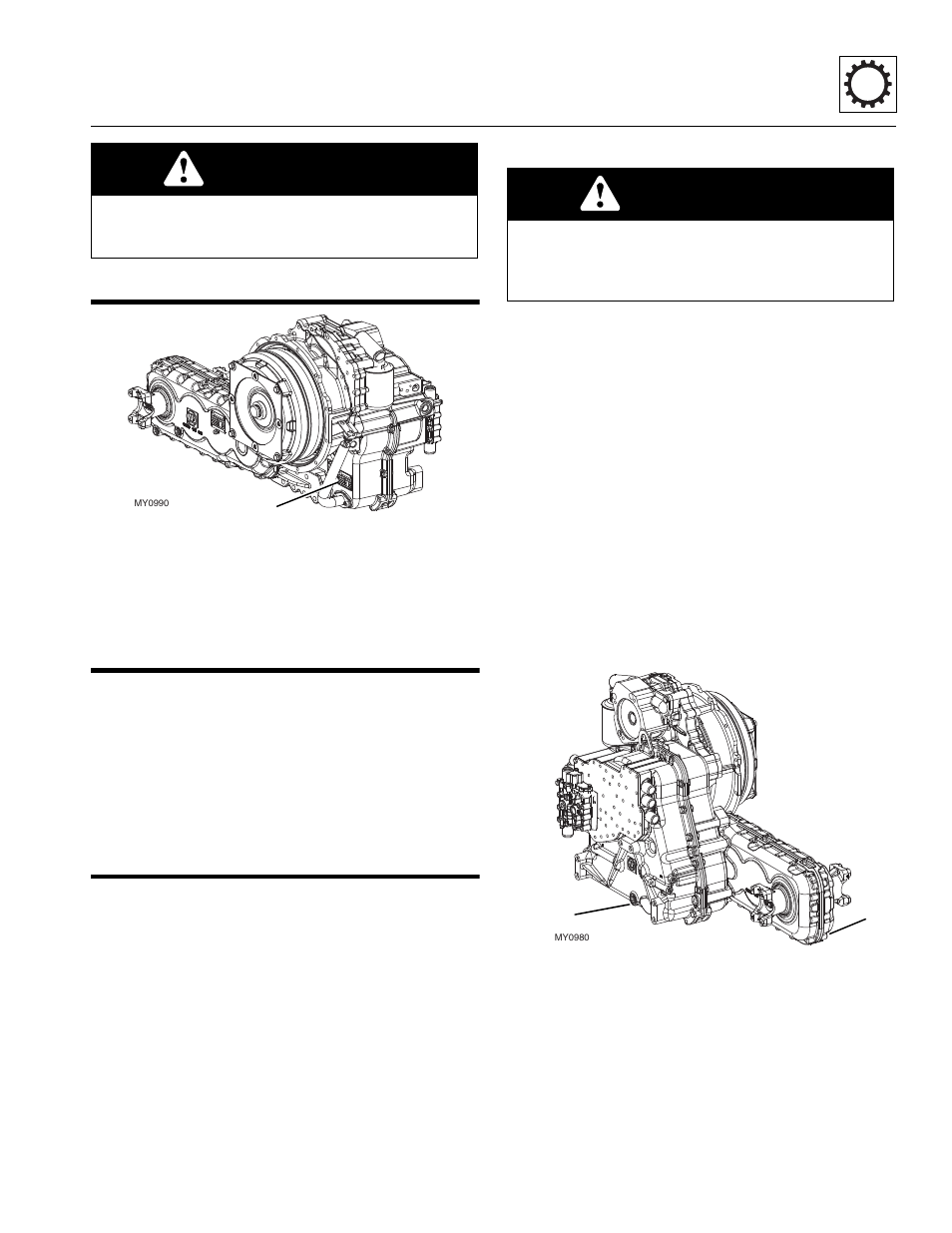 2 transmission serial number, 4 transmission replacement, 1 transmission removal | Transmission serial number, Transmission replacement, Transmission removal, Warning | JLG G12-55A Service Manual User Manual | Page 91 / 200