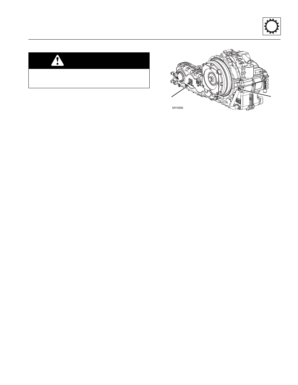 3 transmission installation, 4 after transmission service or replacement, Transmission installation | After transmission service or replacement, Warning | JLG G12-55A Service Manual User Manual | Page 93 / 200