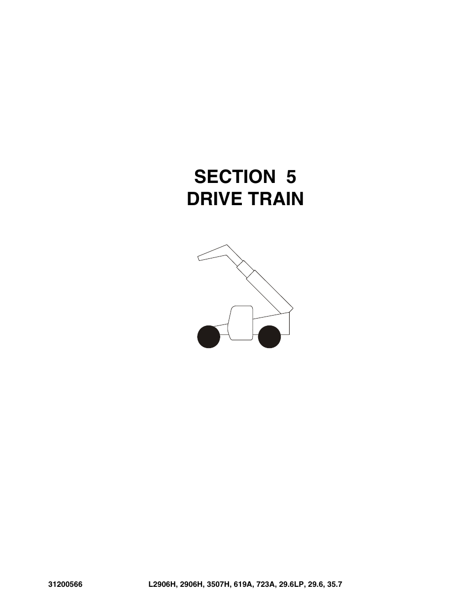 Section 5 drive train, Section 5, Drive train -1 | JLG 723A Parts Manual User Manual | Page 103 / 364