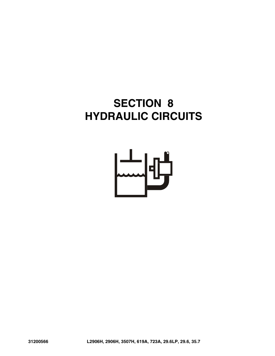 Section 8 hydraulic circuits, Section 8, Hydraulic circuits -1 | JLG 723A Parts Manual User Manual | Page 215 / 364