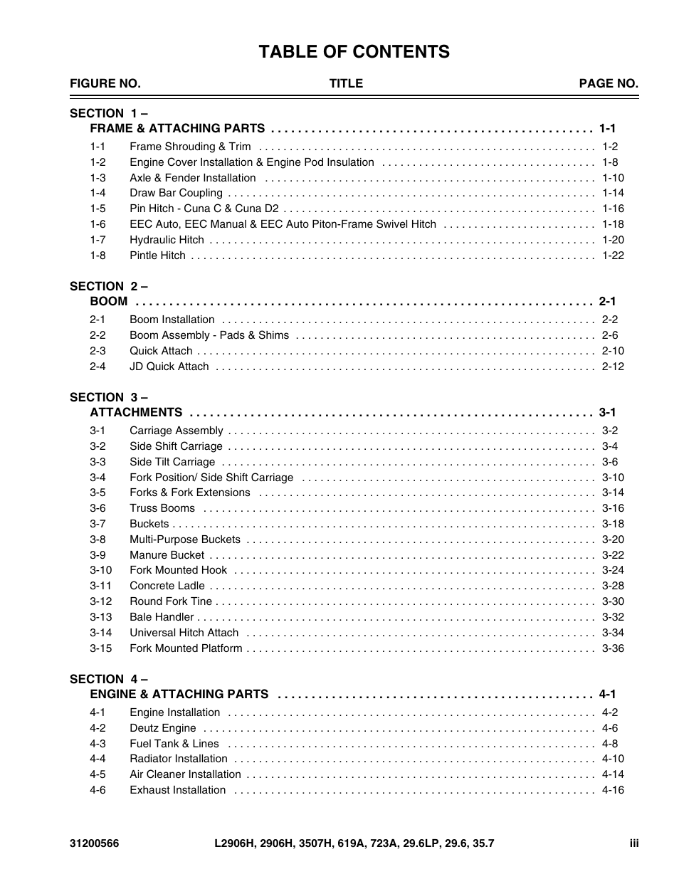 JLG 723A Parts Manual User Manual | Page 5 / 364