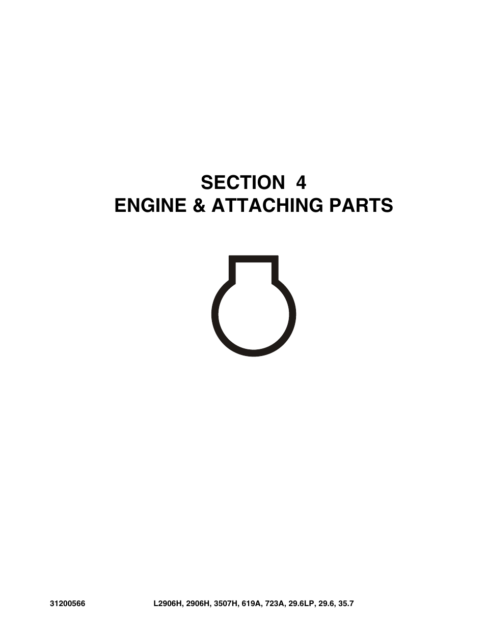 Section 4 engine & attaching parts, Section 4, Engine & attaching parts -1 | JLG 723A Parts Manual User Manual | Page 85 / 364