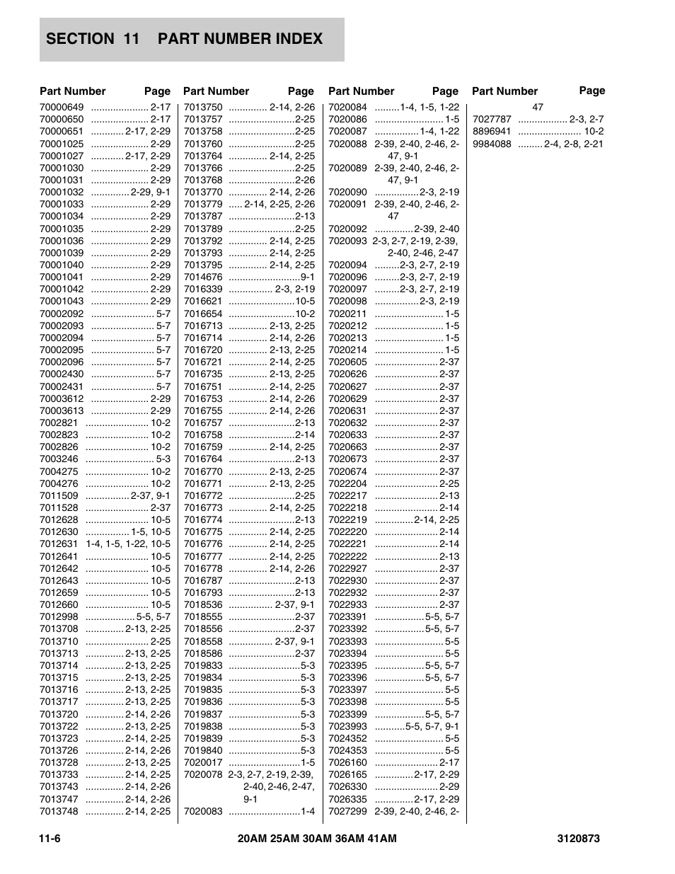 JLG 41AM (3120873-2013) Parts Manual User Manual | Page 178 / 180