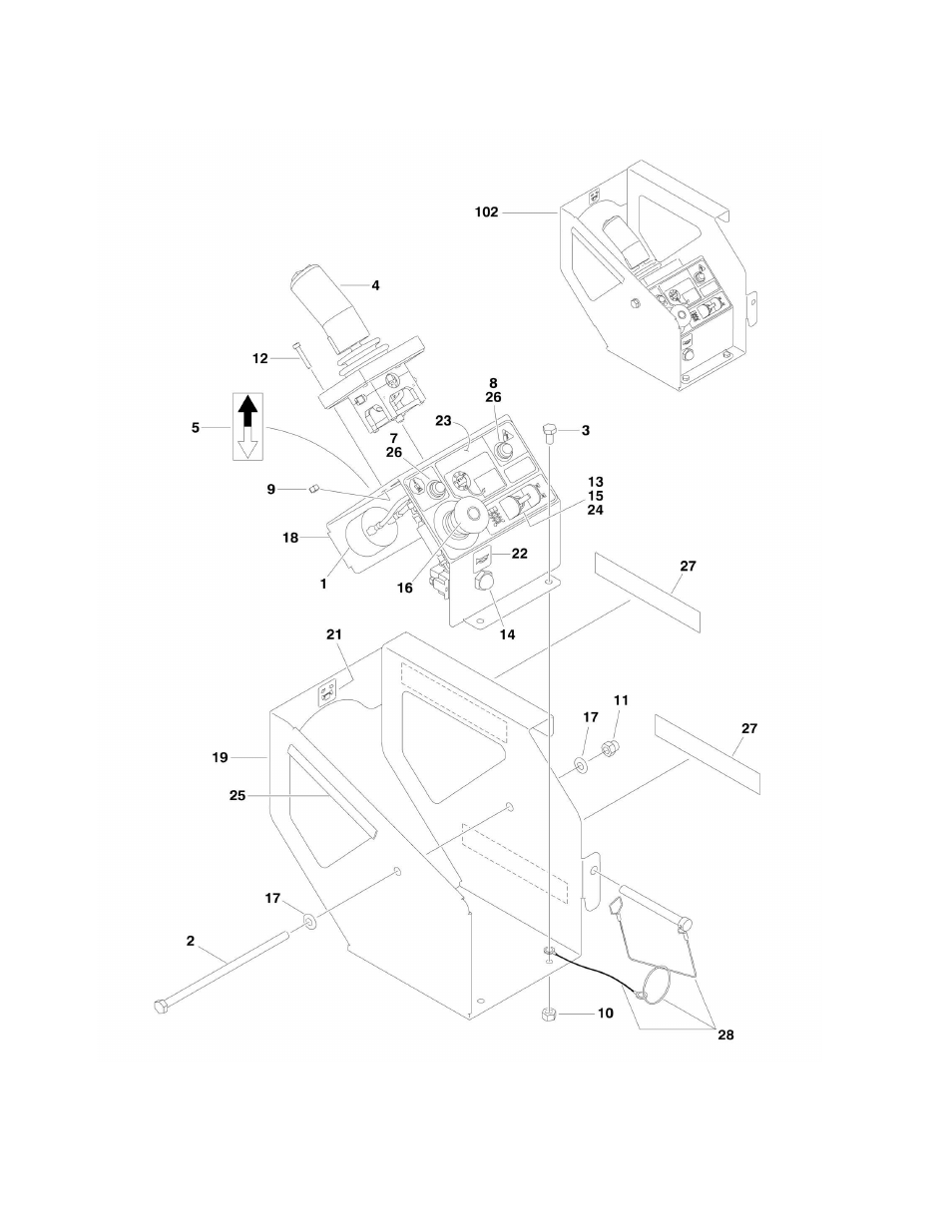 Figure 4-9. platform console box assembly | JLG 3248RS/10RS Parts Manual User Manual | Page 76 / 138