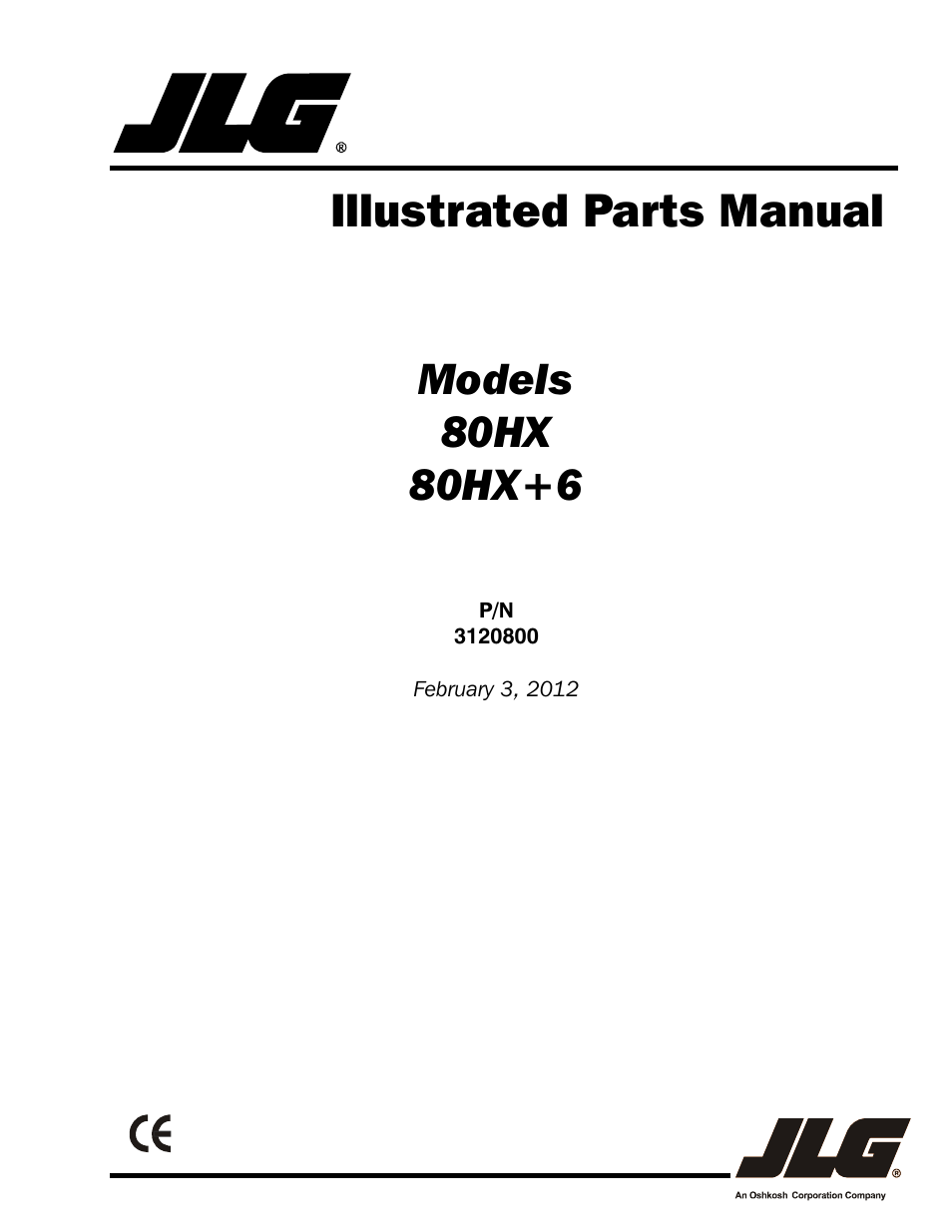 JLG 80HX_HX+6 Parts Manual User Manual | 388 pages