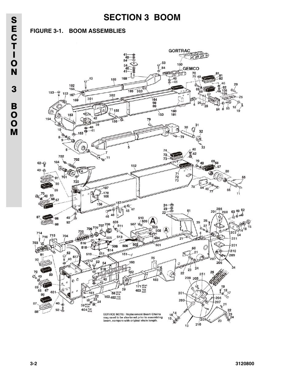 Figure 3-1. boom assemblies, Boom assemblies -2 | JLG 80HX_HX+6 Parts Manual User Manual | Page 210 / 388