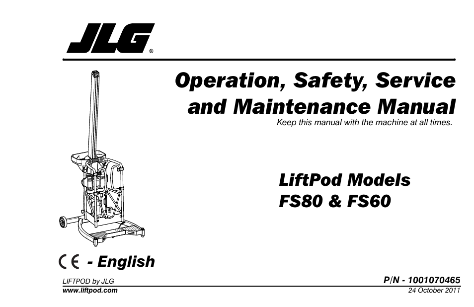 JLG LiftPOD FS80 (1001070465) User Manual | 98 pages