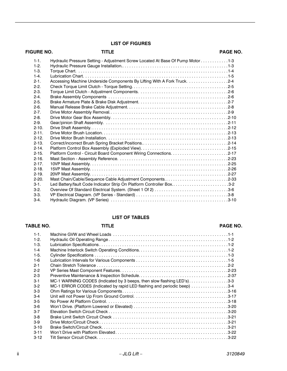 JLG 20VP (3120849) Service Manual User Manual | Page 10 / 96