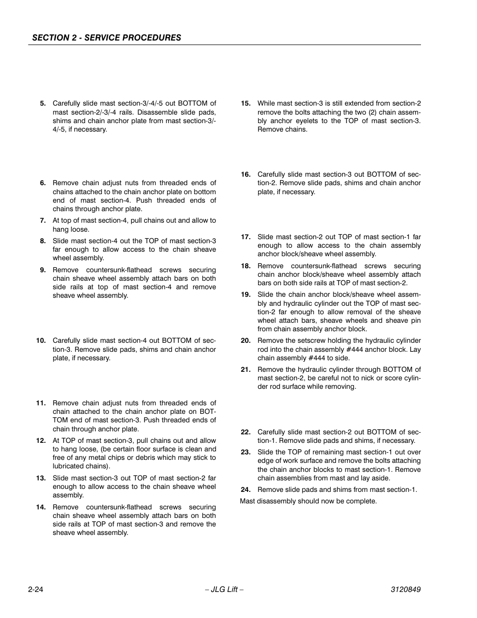 JLG 20VP (3120849) Service Manual User Manual | Page 42 / 96