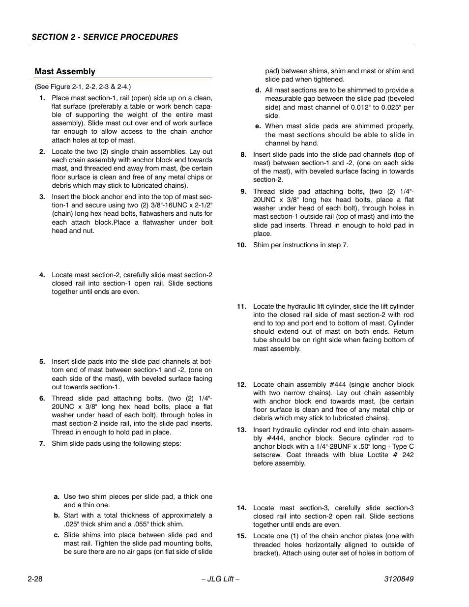 JLG 20VP (3120849) Service Manual User Manual | Page 46 / 96