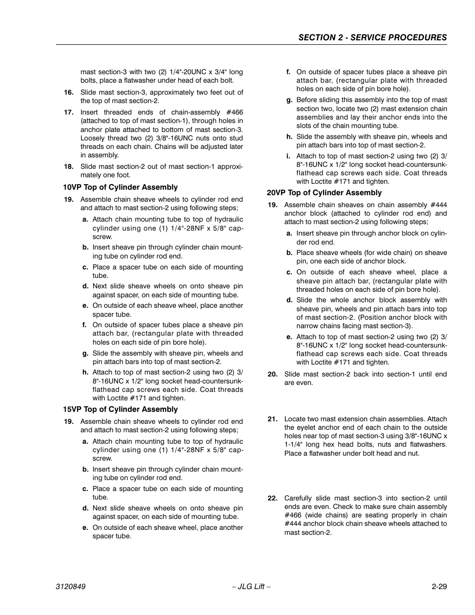 JLG 20VP (3120849) Service Manual User Manual | Page 47 / 96