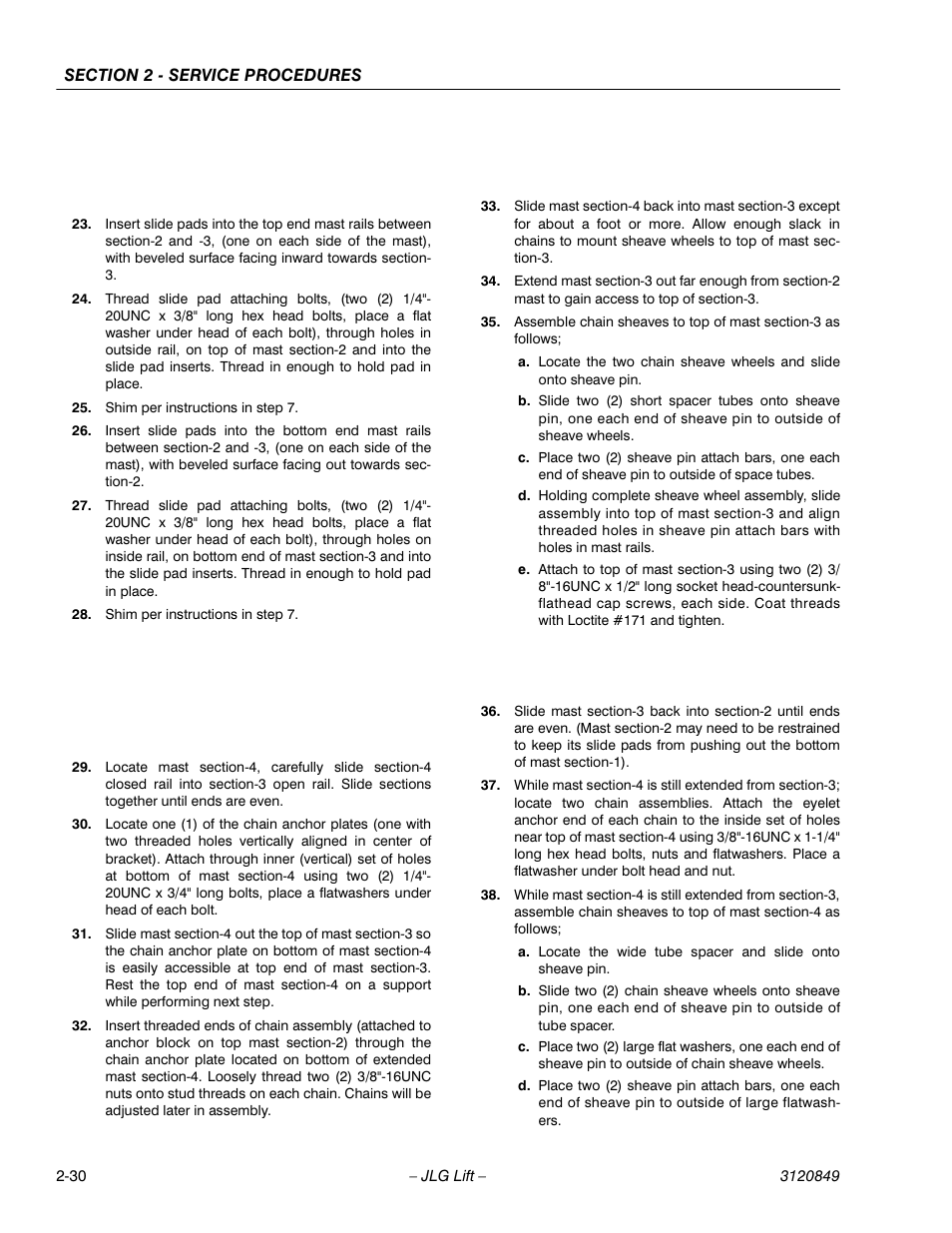 JLG 20VP (3120849) Service Manual User Manual | Page 48 / 96