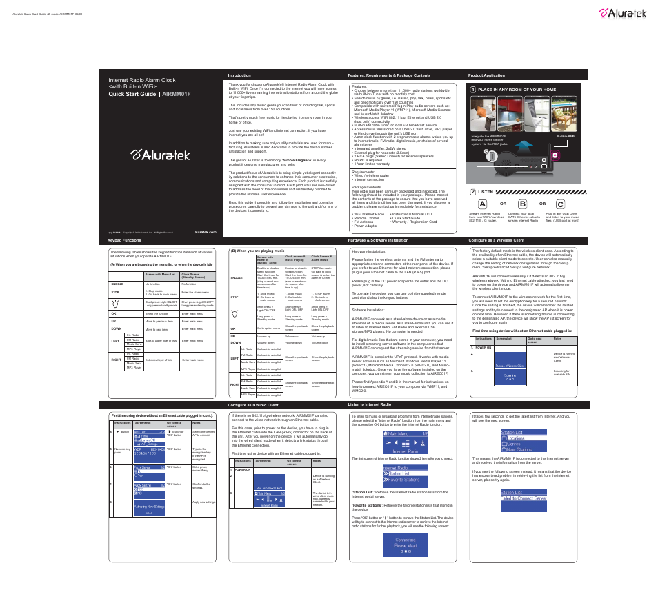 Aluratek AIRMM01F User Manual | 1 page