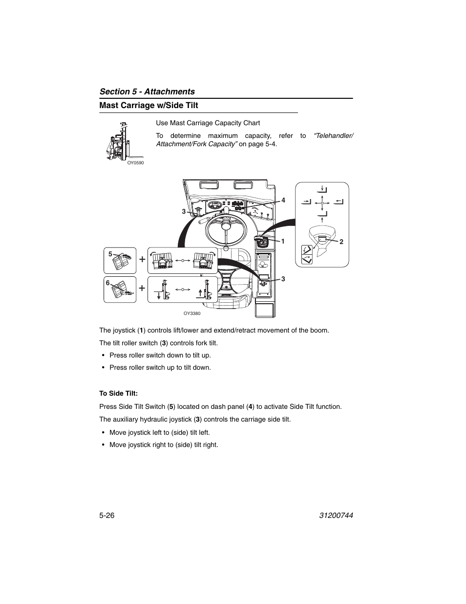 Mast carriage w/side tilt, Mast carriage w/side tilt -26 | JLG G6-42A Operator Manual User Manual | Page 102 / 162