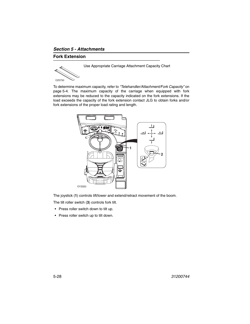Fork extension, Fork extension -28 | JLG G6-42A Operator Manual User Manual | Page 104 / 162