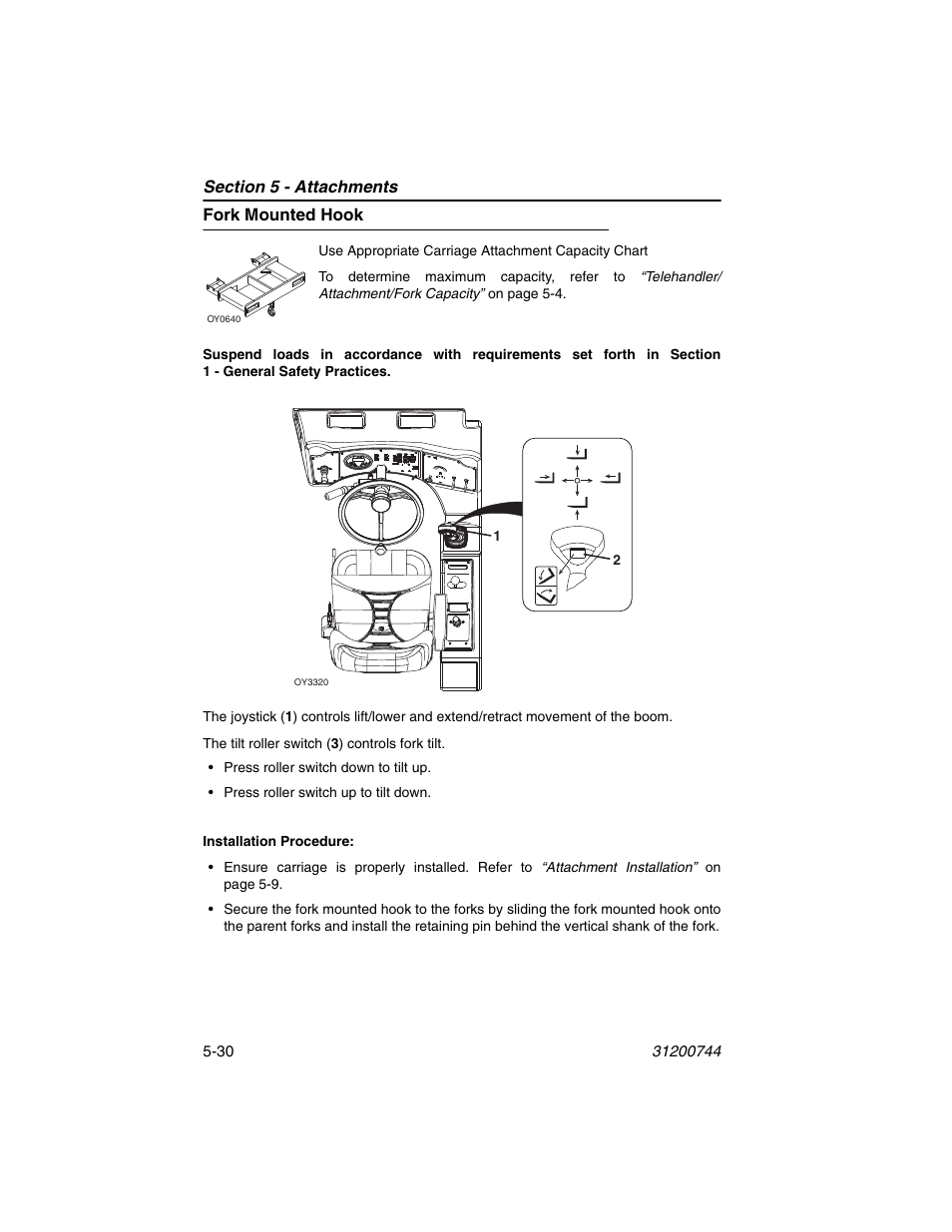 Fork mounted hook, Fork mounted hook -30 | JLG G6-42A Operator Manual User Manual | Page 106 / 162