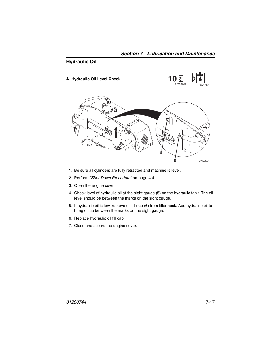 Hydraulic oil, Hydraulic oil -17 | JLG G6-42A Operator Manual User Manual | Page 135 / 162