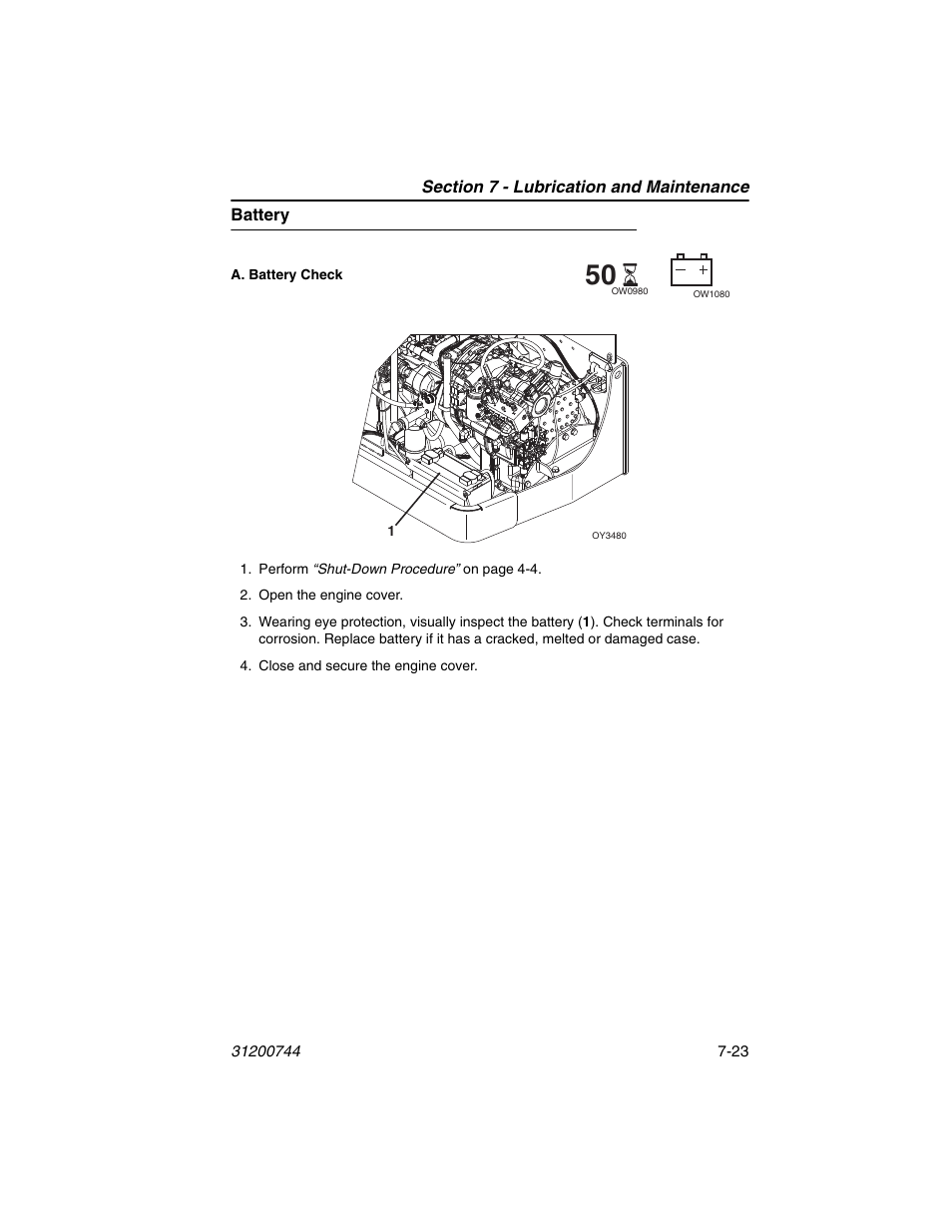 Battery, Battery -23 | JLG G6-42A Operator Manual User Manual | Page 141 / 162