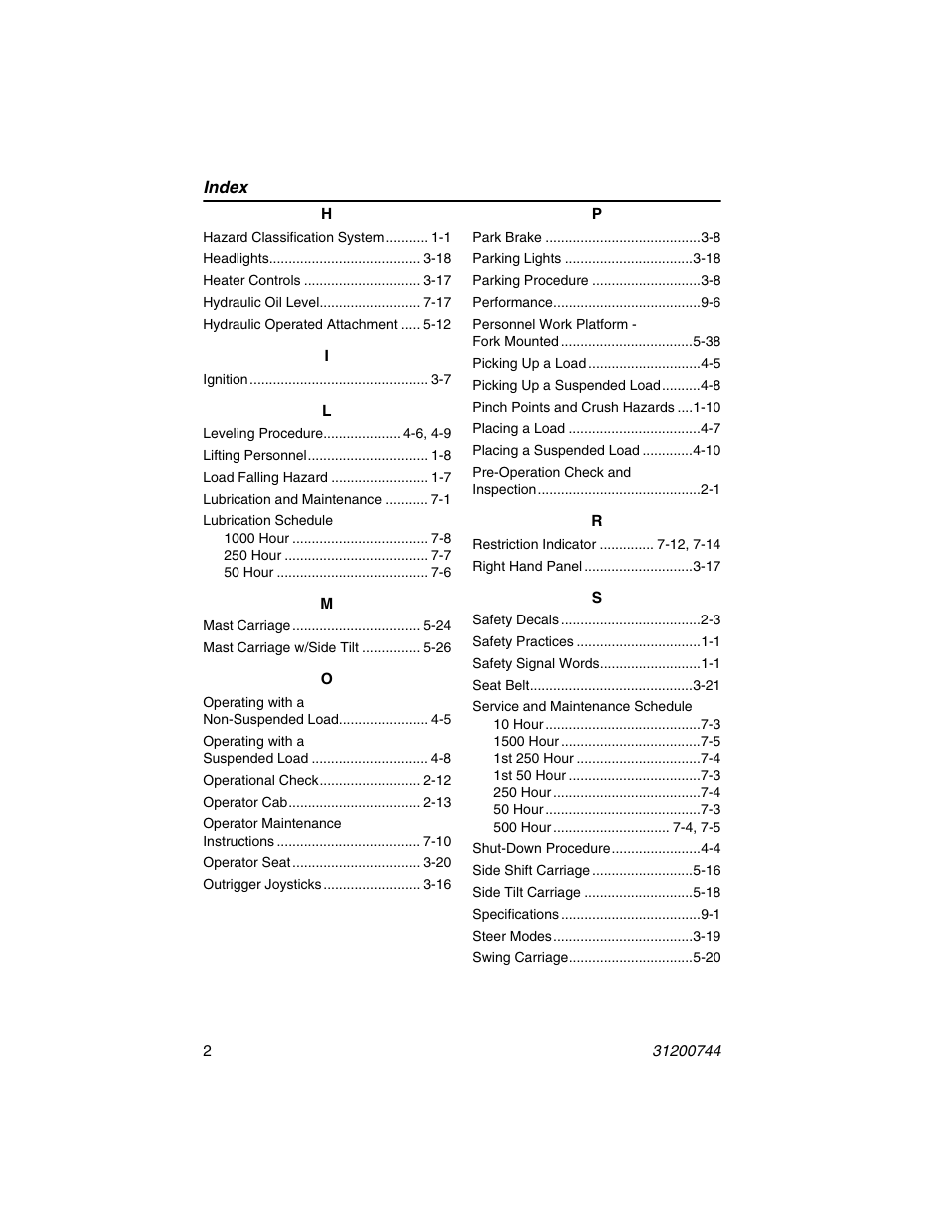 JLG G6-42A Operator Manual User Manual | Page 154 / 162