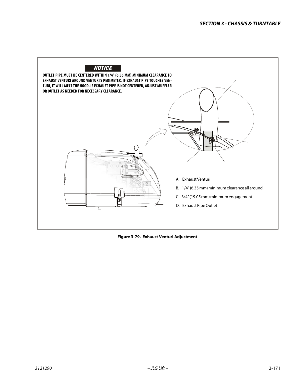 Exhaust venturi adjustment -171, Ab c d | JLG 450A_AJ Series II Service Manual User Manual | Page 211 / 396