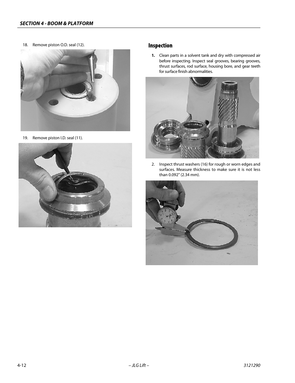 Inspection, Inspection -12 | JLG 450A_AJ Series II Service Manual User Manual | Page 224 / 396