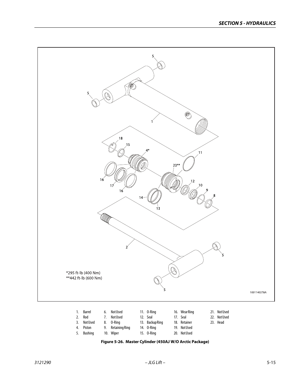 Master cylinder (450aj w/o arctic package) -15 | JLG 450A_AJ Series II Service Manual User Manual | Page 255 / 396