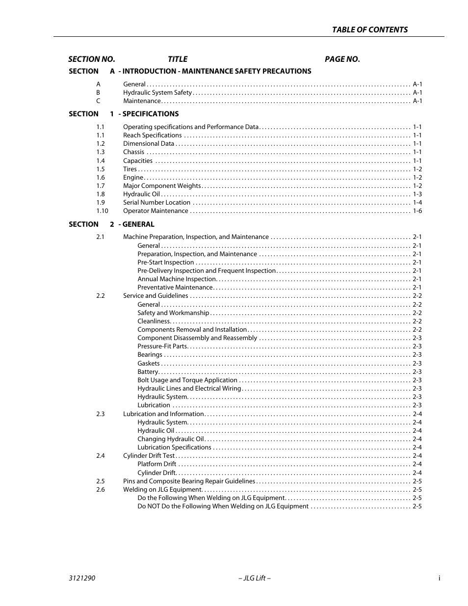 JLG 450A_AJ Series II Service Manual User Manual | Page 5 / 396