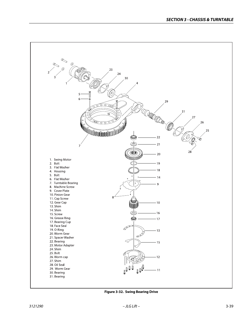 Swing bearing drive -39 | JLG 450A_AJ Series II Service Manual User Manual | Page 79 / 396