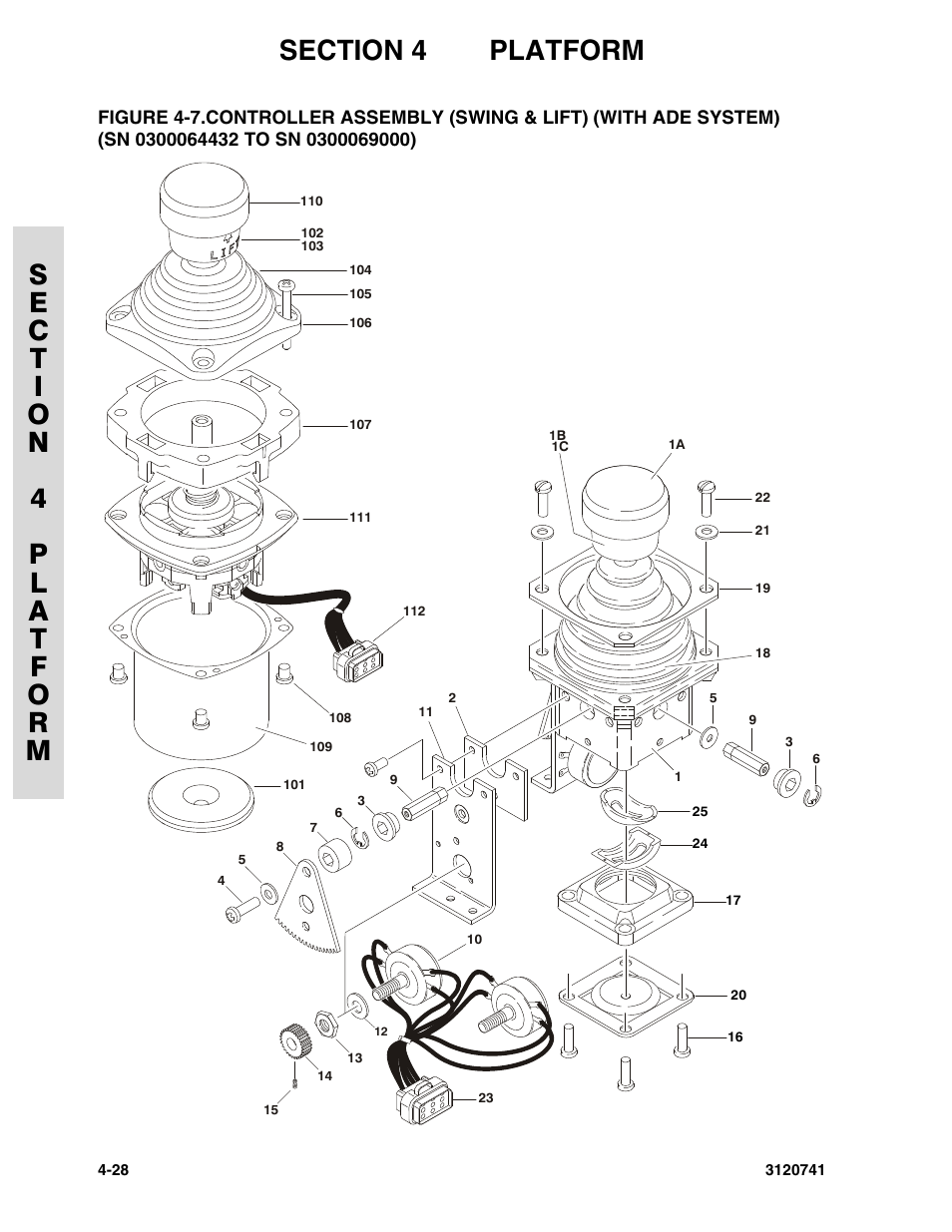 To sn 0300069000) -28 | JLG 800A_AJ ANSI Parts Manual User Manual | Page 190 / 318