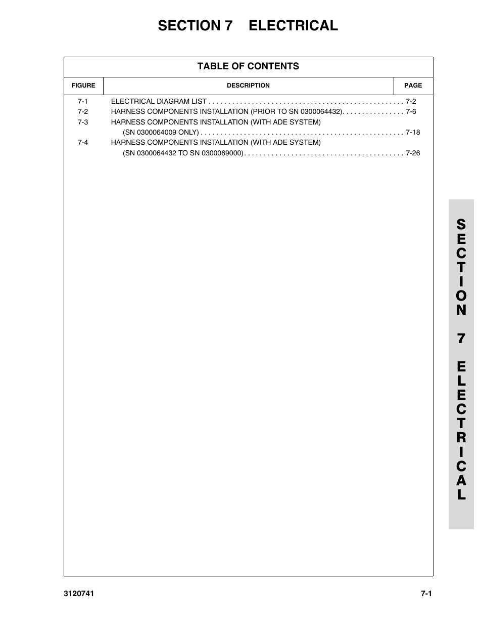 Section 7 electrical, Section 7 - electrical -1 | JLG 800A_AJ ANSI Parts Manual User Manual | Page 249 / 318
