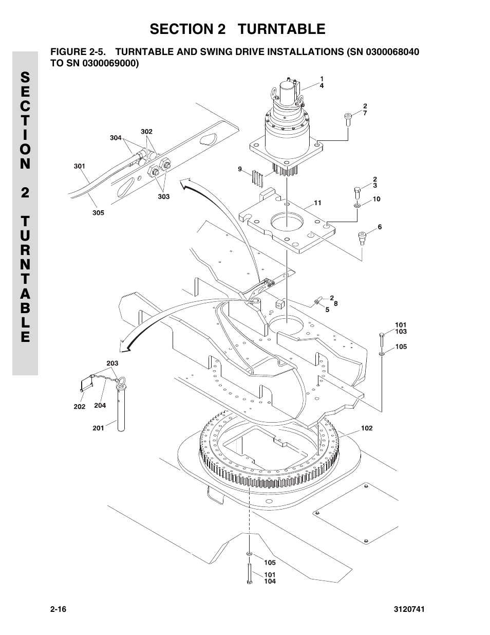 Sn 0300069000) -16 | JLG 800A_AJ ANSI Parts Manual User Manual | Page 46 / 318