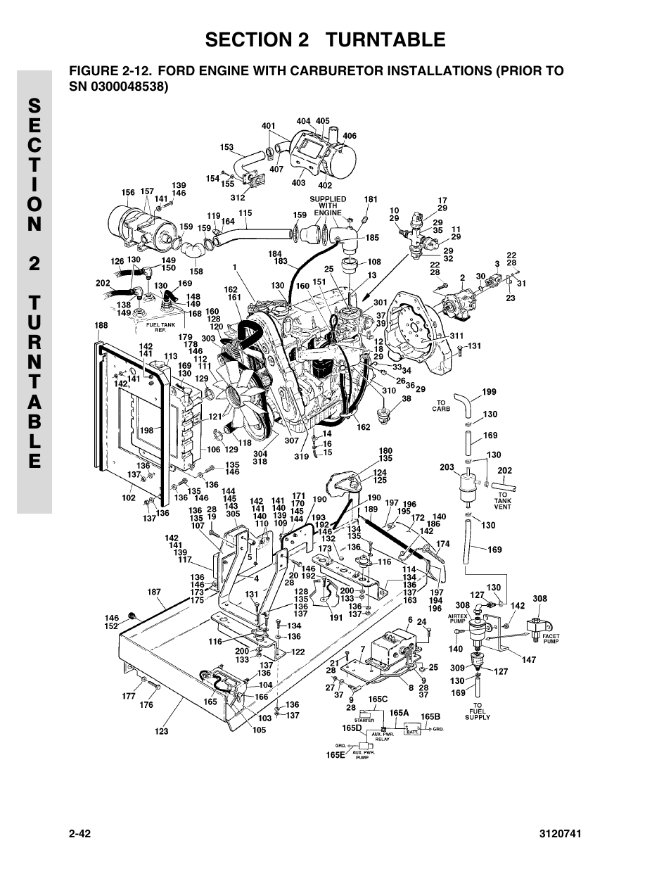 Sn 0300048538) -42 | JLG 800A_AJ ANSI Parts Manual User Manual | Page 72 / 318