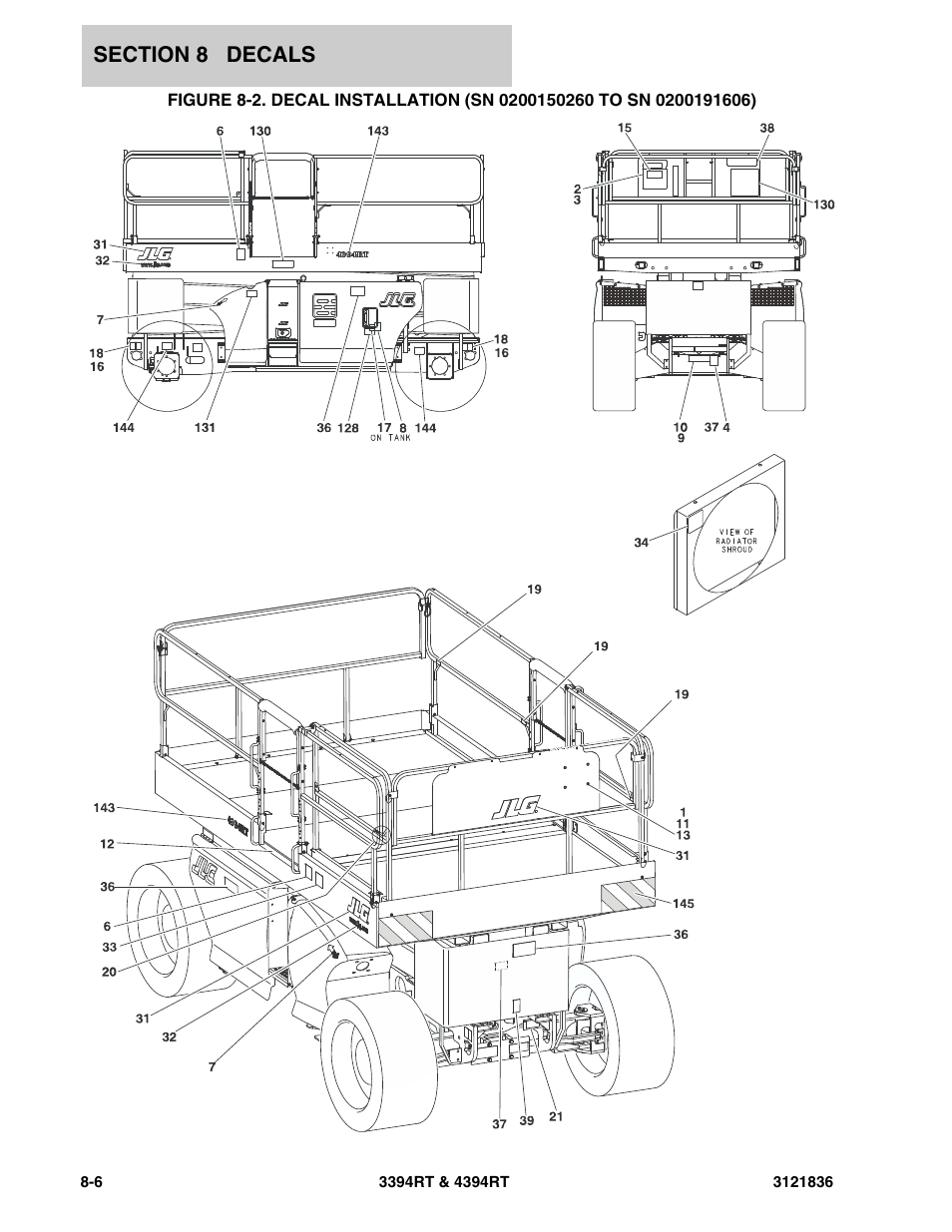 JLG 4394RT EURO Parts Manual User Manual | Page 172 / 188