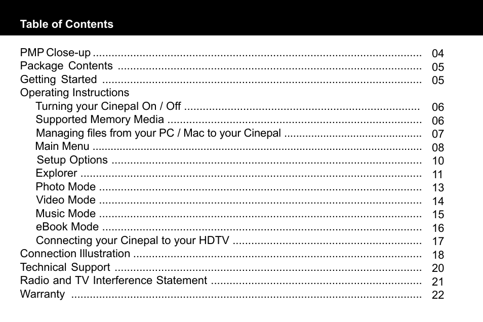 Aluratek APMP101F User Manual | Page 2 / 21