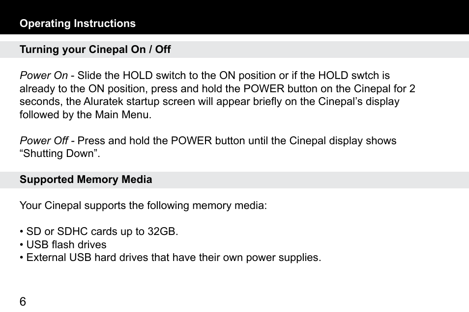 Aluratek APMP101F User Manual | Page 5 / 21