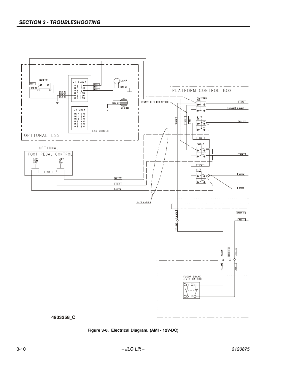 Electrical diagram. (ami - 12v-dc) -10 | JLG 19AMI (3120875) Service Manual User Manual | Page 60 / 70