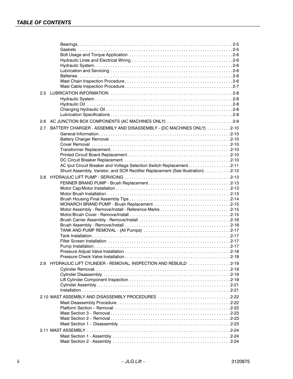 JLG 19AMI (3120875) Service Manual User Manual | Page 8 / 70