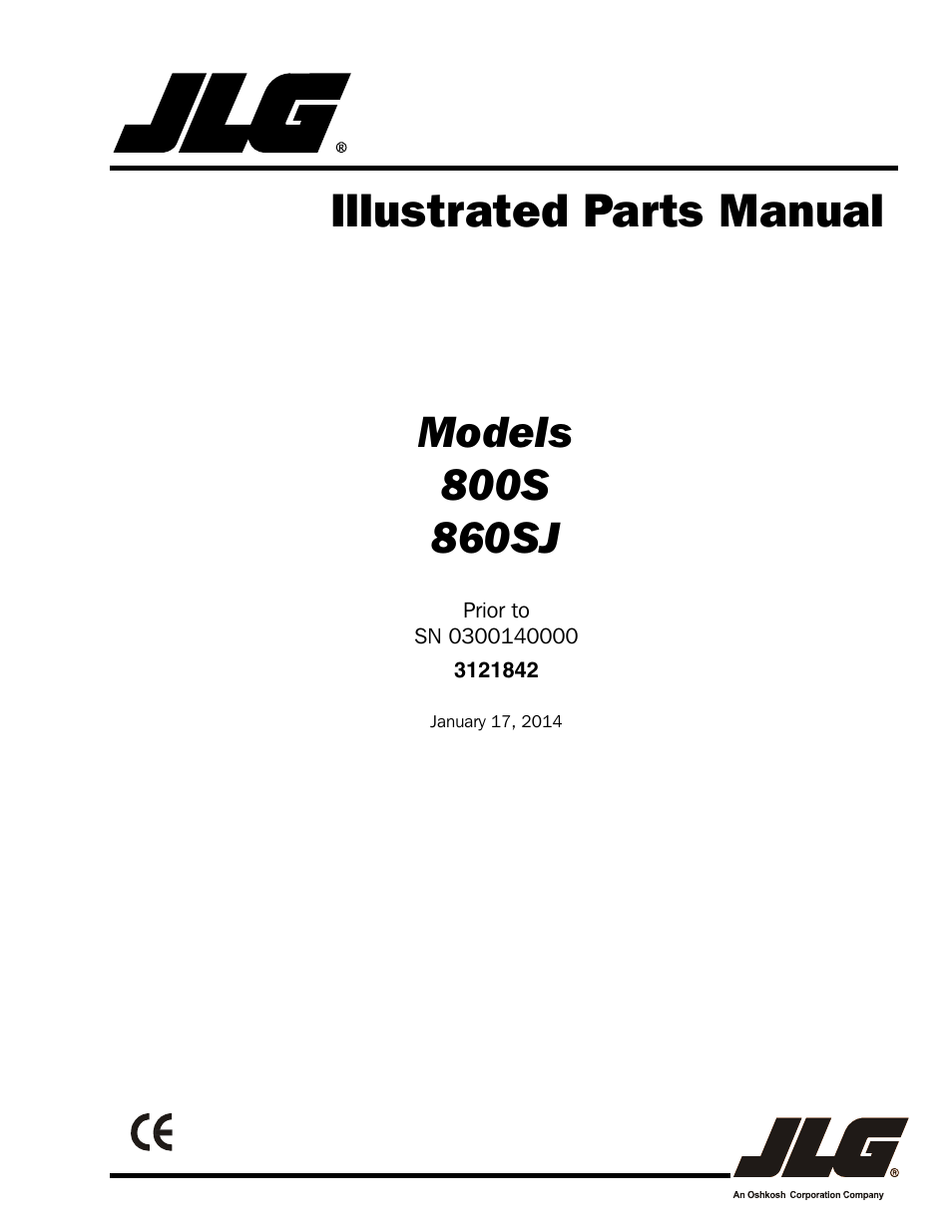 JLG 860SJ Parts Manual User Manual | 360 pages