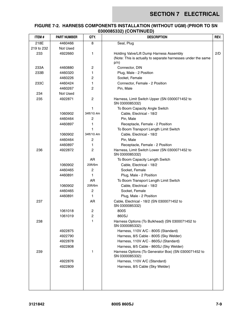 JLG 860SJ Parts Manual User Manual | Page 277 / 360