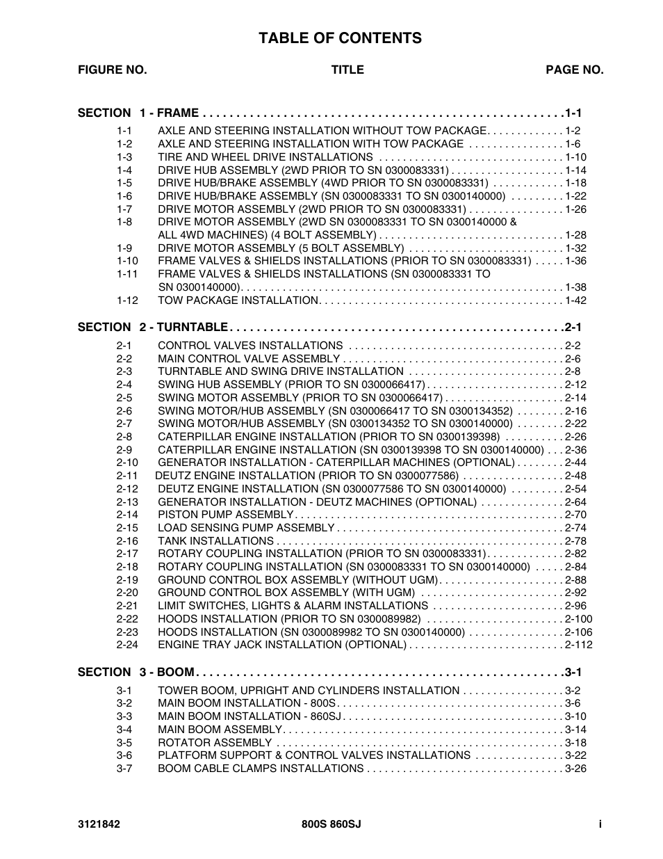 JLG 860SJ Parts Manual User Manual | Page 5 / 360