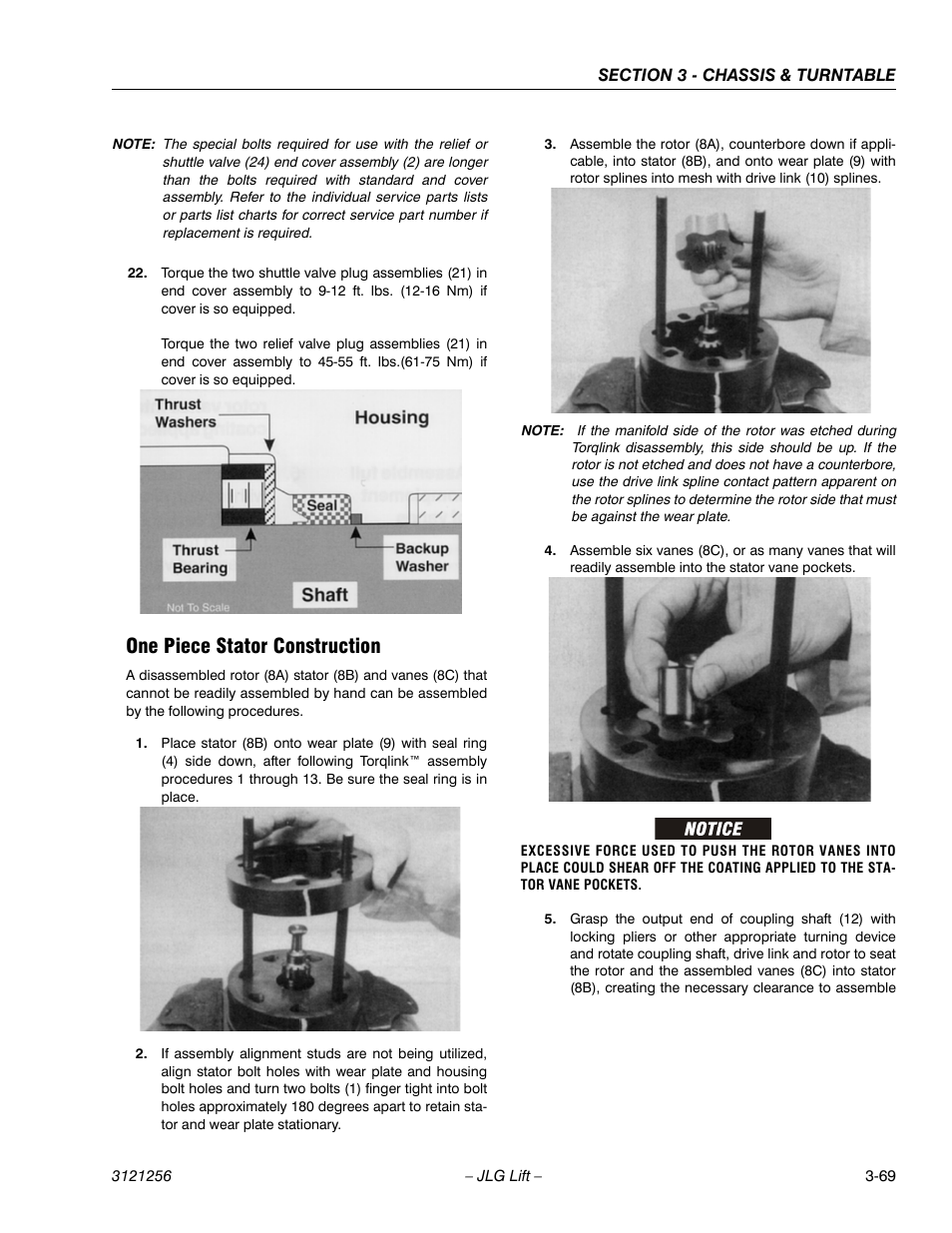 One piece stator construction, One piece stator construction -69 | JLG 1100S Service Manual User Manual | Page 111 / 442