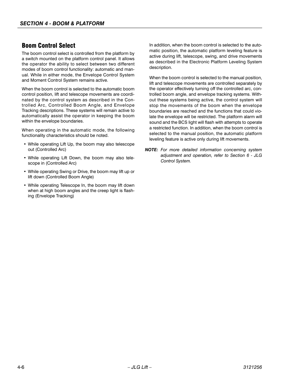 Boom control select, Boom control select -6 | JLG 1100S Service Manual User Manual | Page 154 / 442