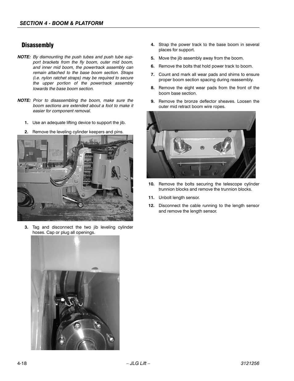 Disassembly, Disassembly -18 | JLG 1100S Service Manual User Manual | Page 166 / 442