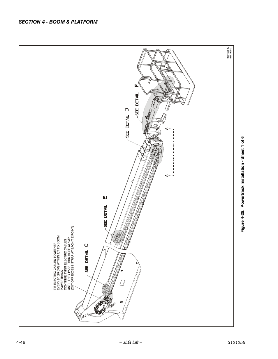 Powertrack installation - sheet 1 of 6 -46 | JLG 1100S Service Manual User Manual | Page 194 / 442