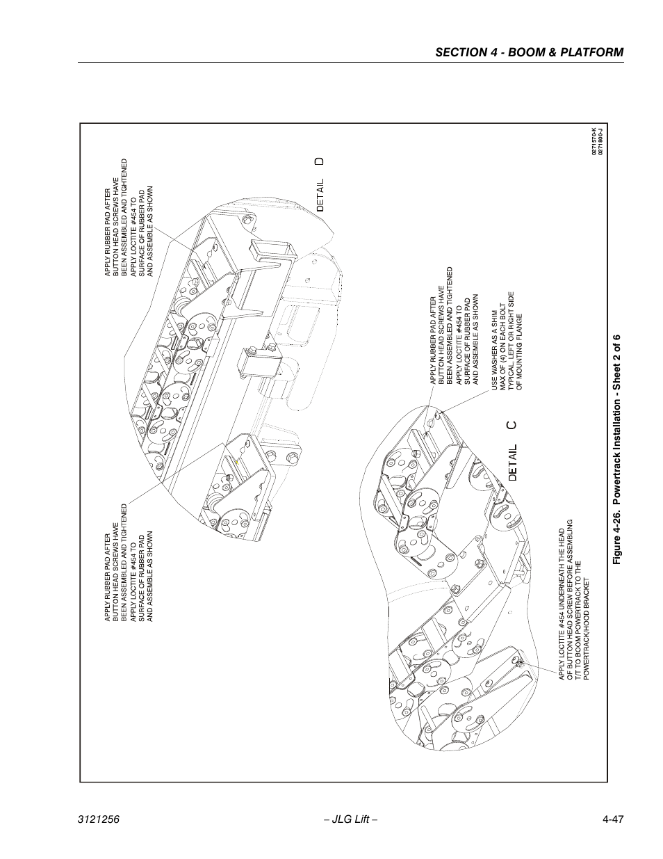 Powertrack installation - sheet 2 of 6 -47 | JLG 1100S Service Manual User Manual | Page 195 / 442