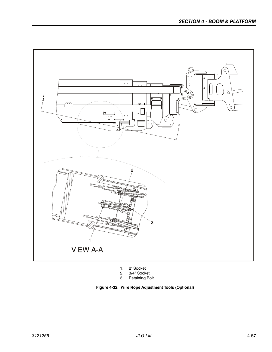 Wire rope adjustment tools (optional) -57 | JLG 1100S Service Manual User Manual | Page 205 / 442