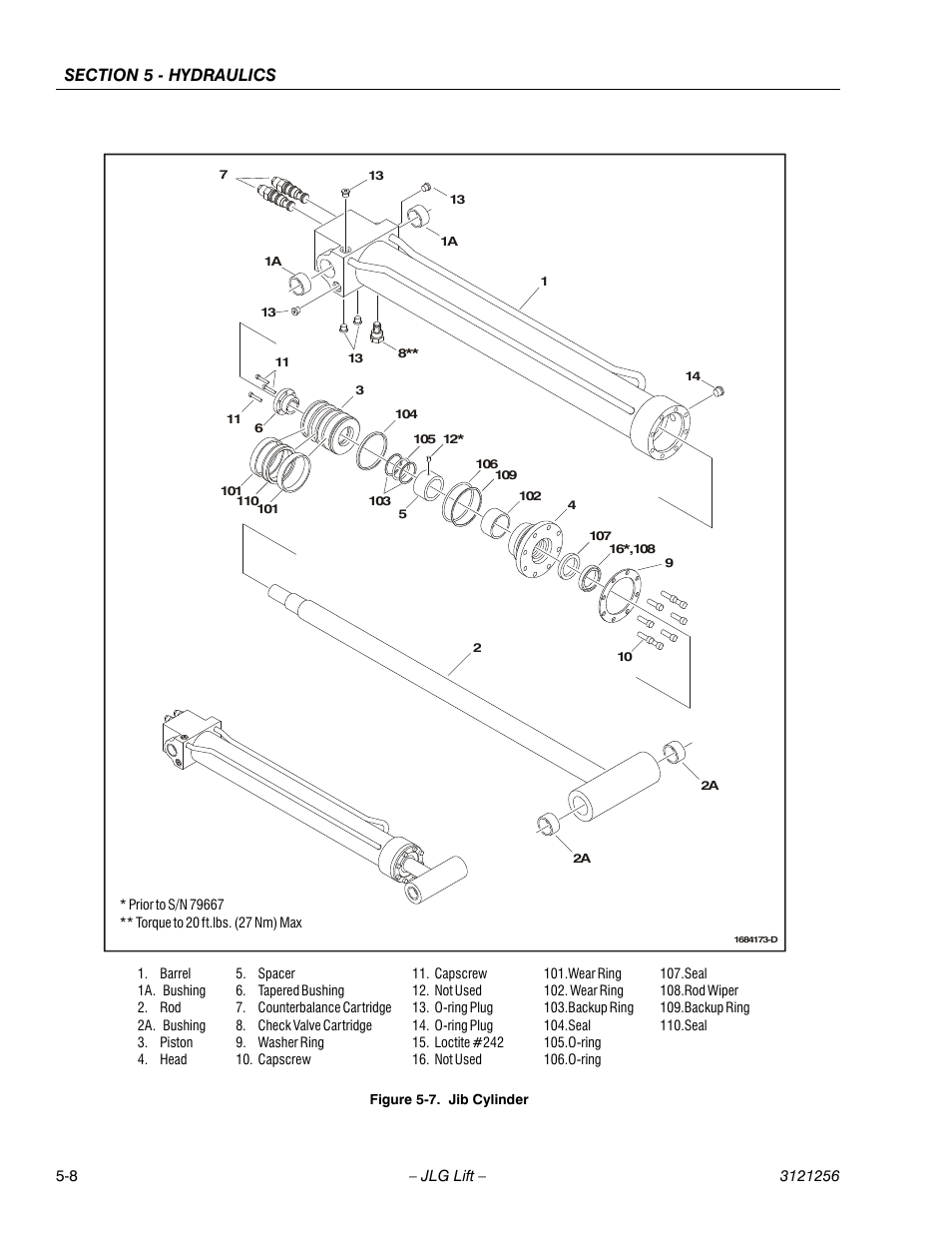 Jib cylinder -8 | JLG 1100S Service Manual User Manual | Page 230 / 442