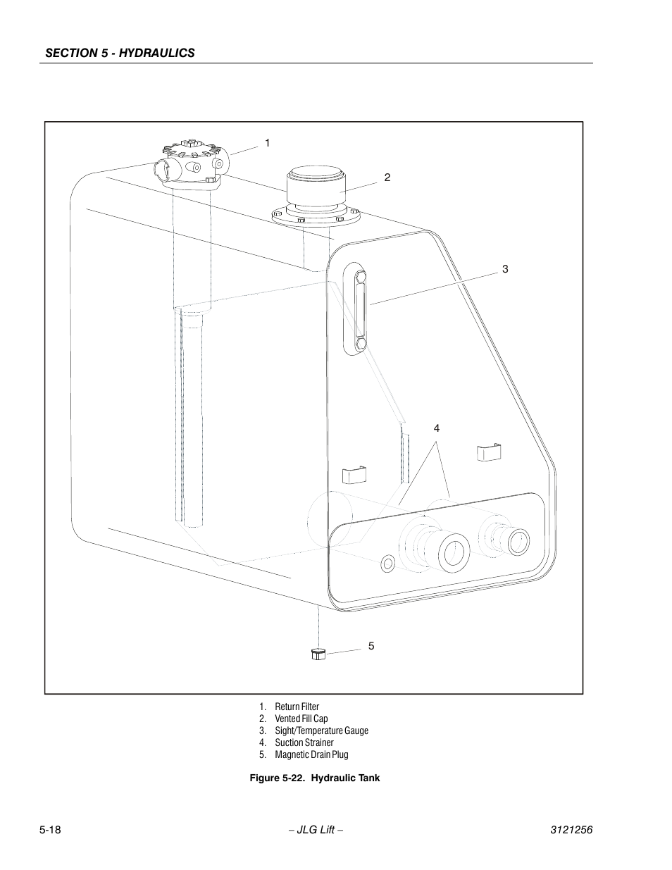 Hydraulic tank -18 | JLG 1100S Service Manual User Manual | Page 240 / 442