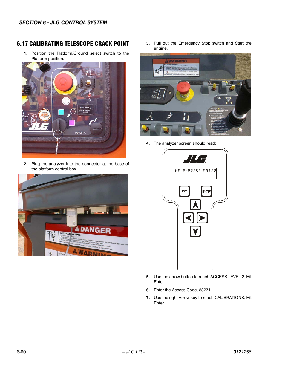 17 calibrating telescope crack point, Calibrating telescope crack point -60 | JLG 1100S Service Manual User Manual | Page 334 / 442