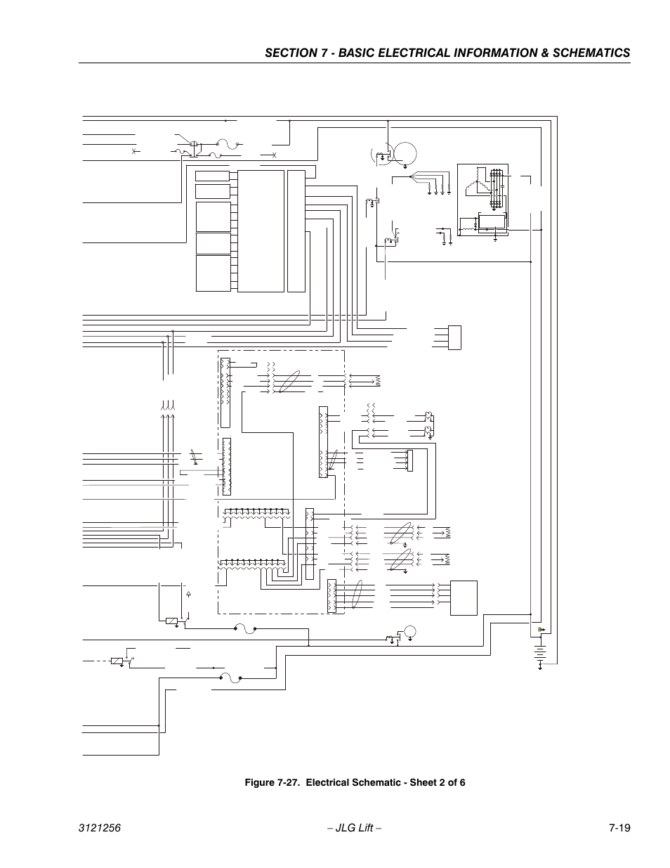 Electrical schematic - sheet 2 of 6 -19 | JLG 1100S Service Manual User Manual | Page 421 / 442